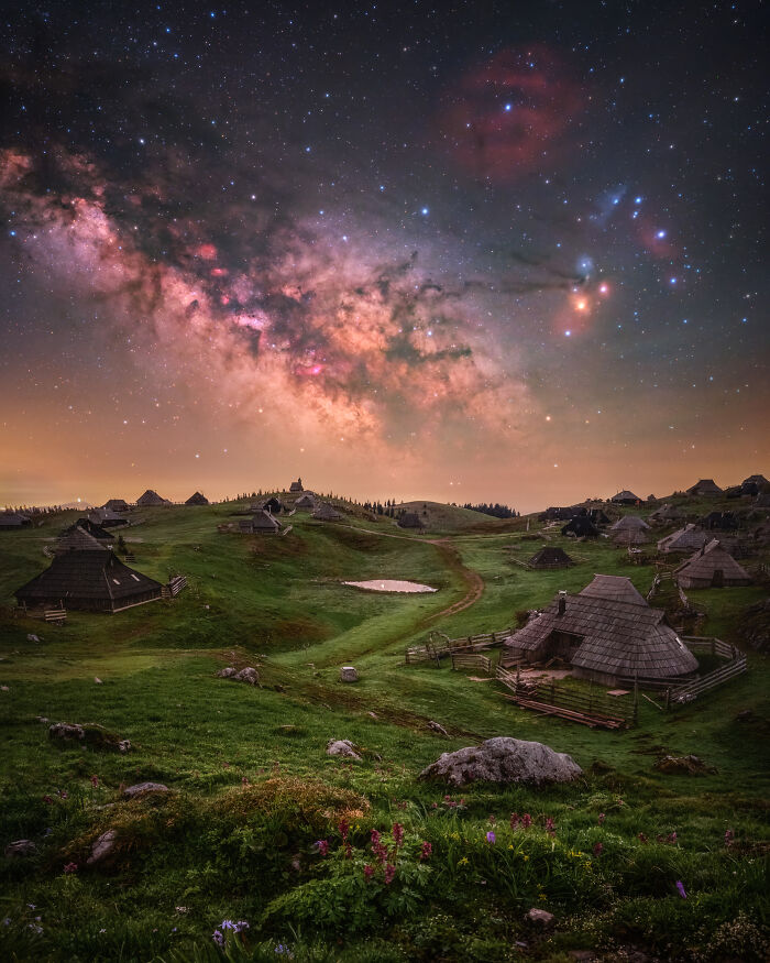 "Fairyland In The Sky & Huts" By Uroš Fink
