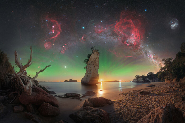 "Moon Rises At Te Hoho Rock" By Evan McKay