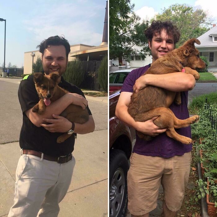 Zoey’s First Day vs Year Later