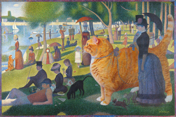 A Sunday On La Grande Jatte With A Grand Cat