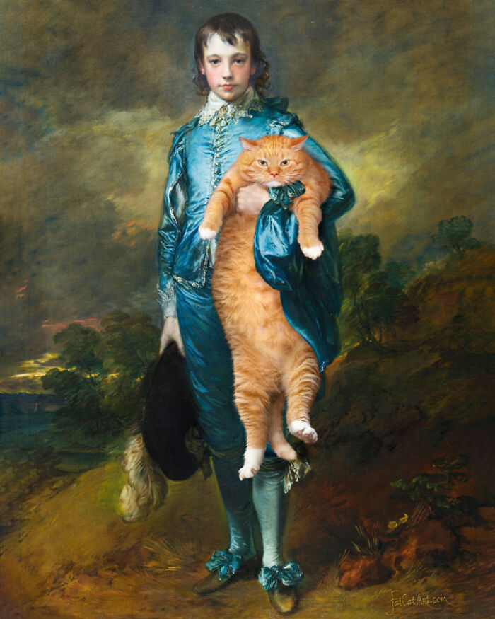 The Blue Boy And The Ginger Cat