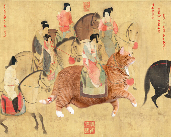 Lady Guoguo's Spring Ride On Her Cat