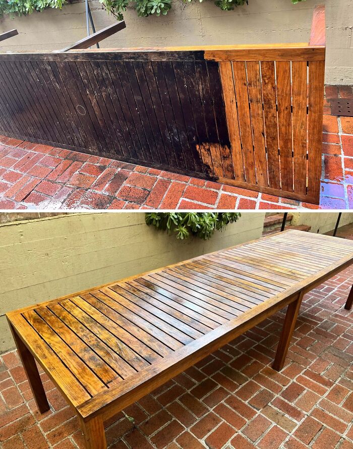 When Older Tables Get Power Washed