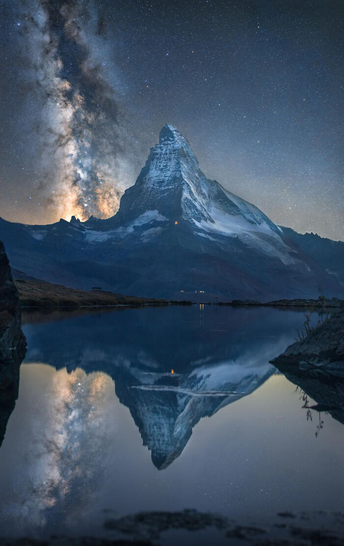 Starry Matterhorn: Dreamy Mountain Night Shot