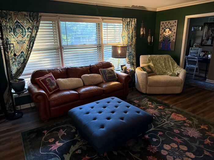 White Recliner vs. Blue Ottoman: Who Wore It Better?