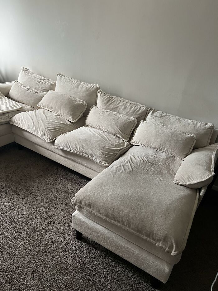 Ugly Couch Rehab: Pillows to the Rescue