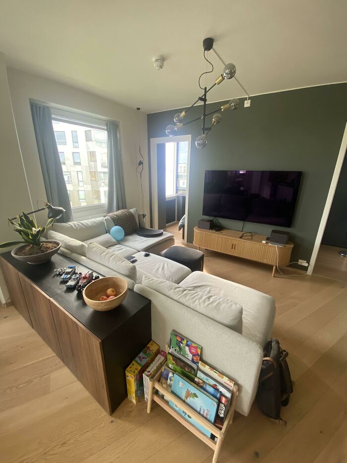 TV Corner Quandary: Room Divider or Not?