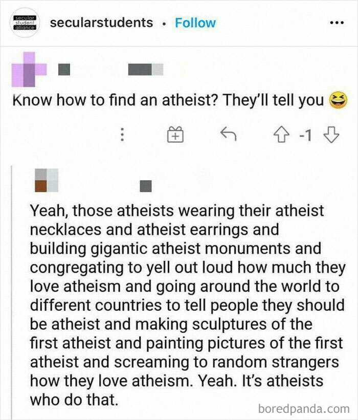 Atheists, Masters of Sarcasm