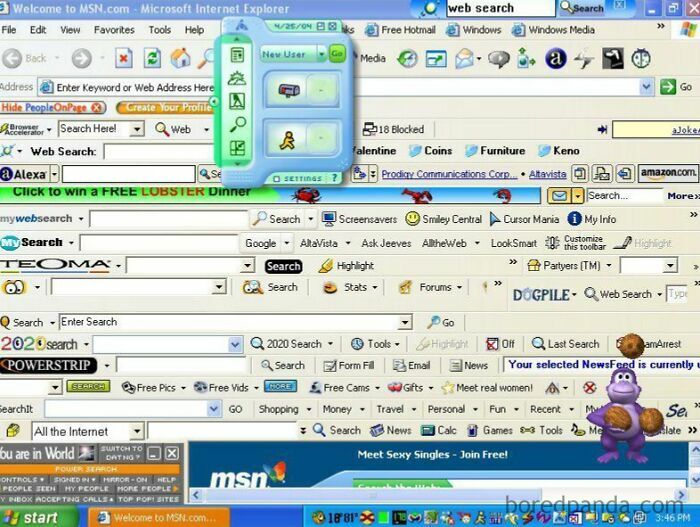 2000s Internet Explorer Toolbars Full Of Spyware? Good Times!