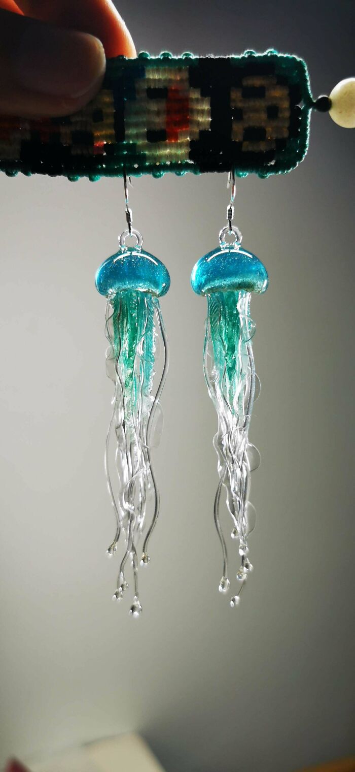 Jellyfish Resin Earrings That Are Literally Ocean Goals