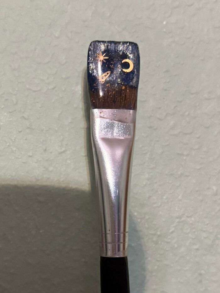 Evil Paint Brush—Finally Defeated And Turned Into Hair Stick!