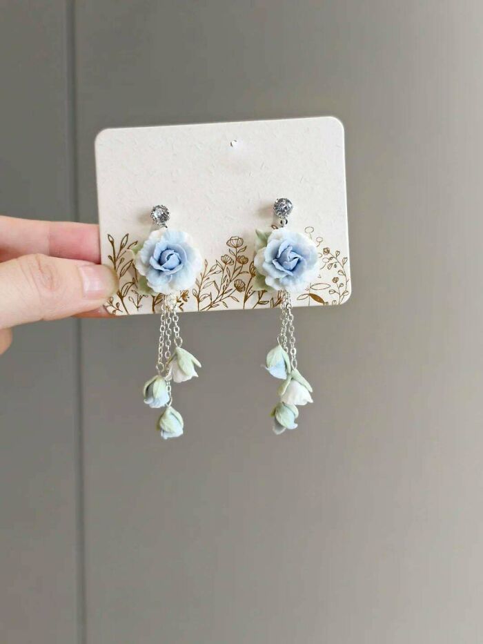 Clay Earrings Inspired By Flowers—Simple And Sweet