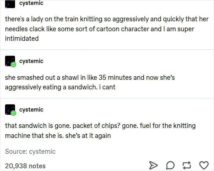 Knitting So Aggressively It’s Art