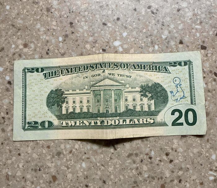 $20 Bill with Blue Seal Juggling a Ball? Weird Flex