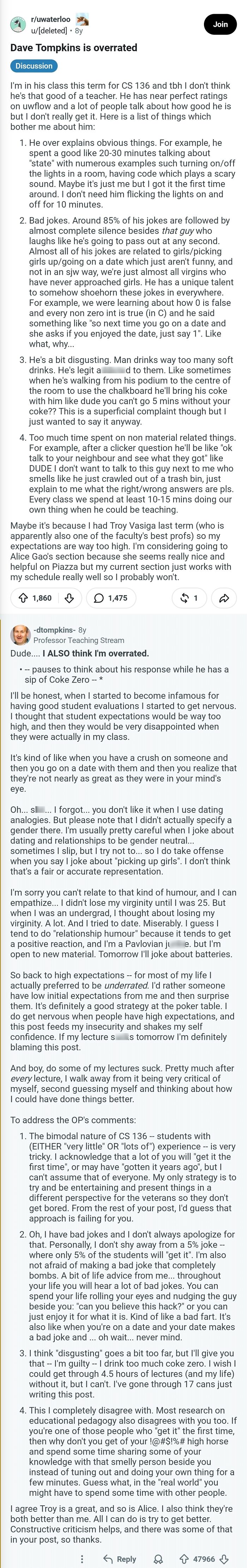 Professor Claps Back at a Student Complaining About Their Class