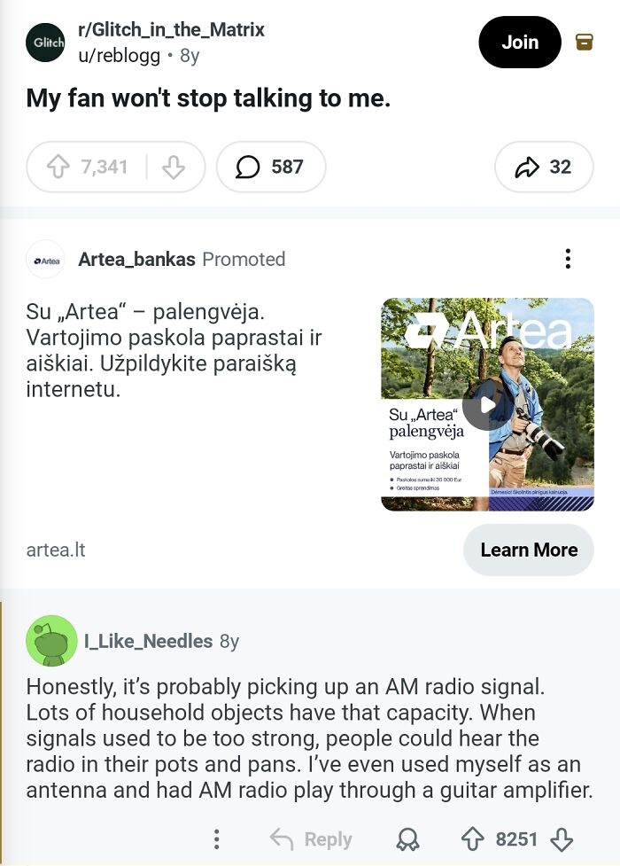 Redditor Thinks Fan Is Haunted—Fellow User Explains It's Just AM Radio Signals