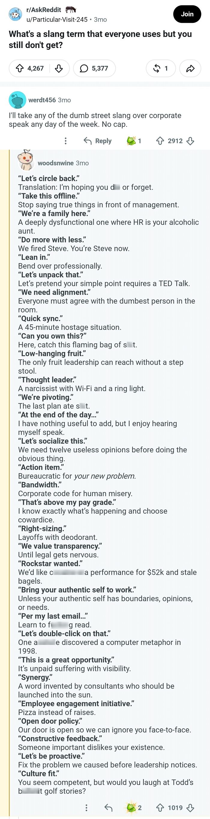 Hilarious Translation of Corporate Speak That Hits way Too Close to Home