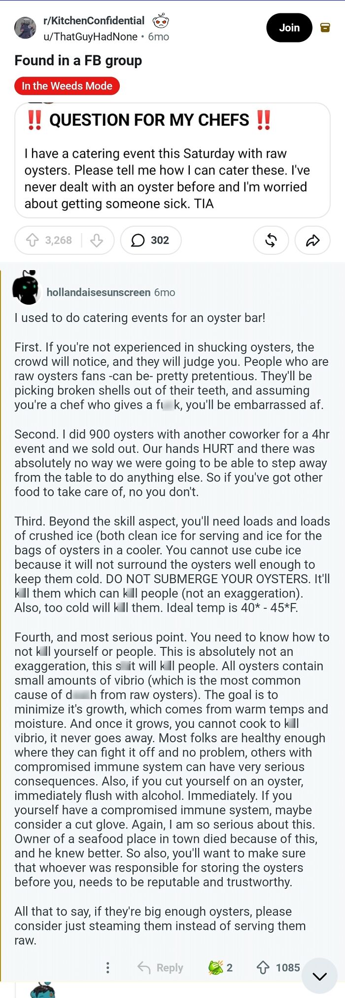 How New Oyster Caterers Can Accidentally Do Deadly Damage