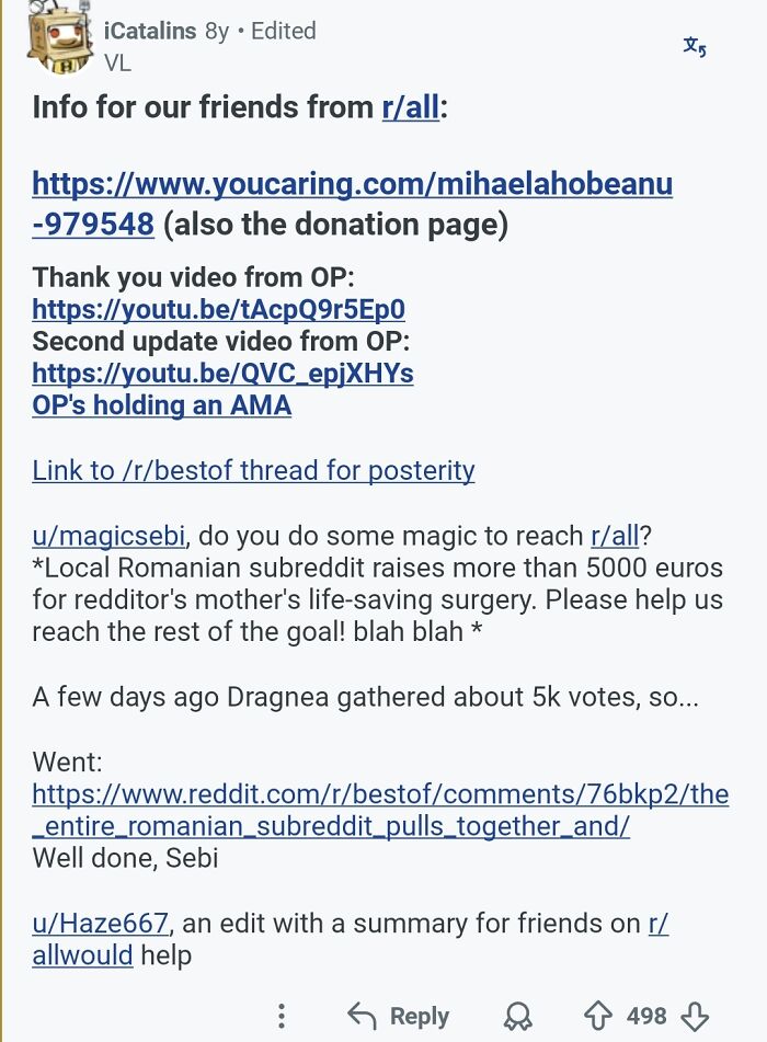 The Romanian Reddit Community Gives Big and Raises €5000 for a Student’s Mom’s Heart Surgery