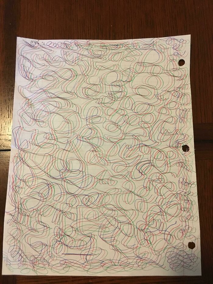 This Drawing Looks Out Of Focus The Further You Hold It Away