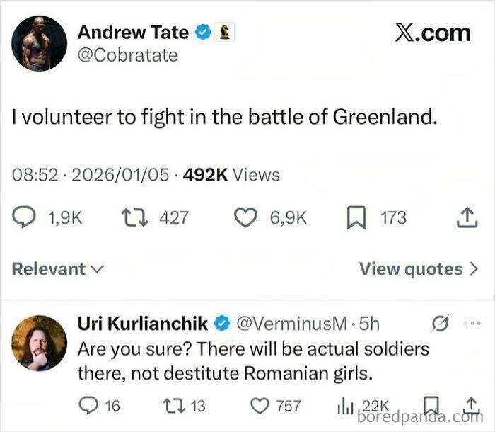 Tate Should Seriously Think Before Speaking