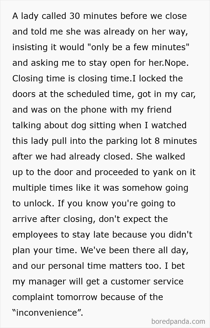 Lady Demands We Stay Open ‘Cause She’s Already On Her Way