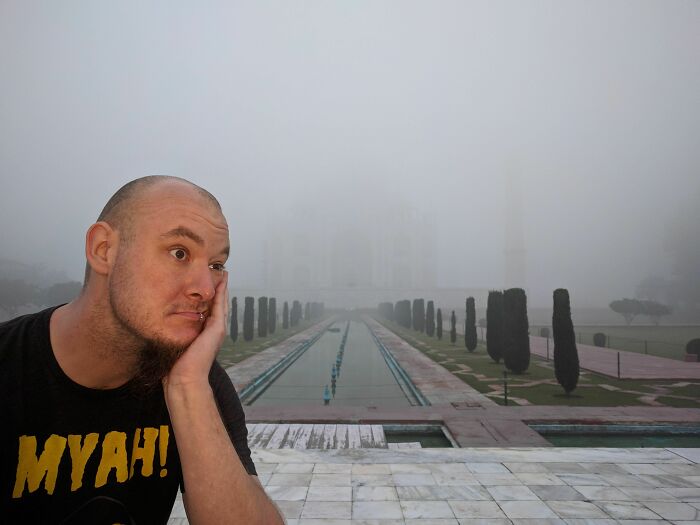 Went to Taj Mahal at Sunrise... The Clouds Had Other Plans