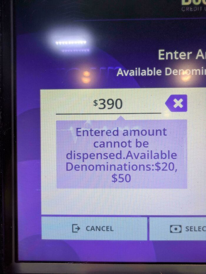 When the Bank Machine Can't Math
