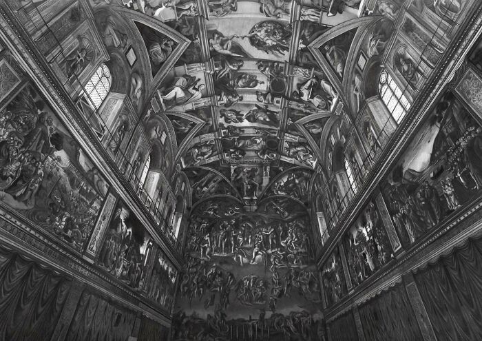 7 Months of Pencil Magic Turned Into a Sistine Chapel Sketch!