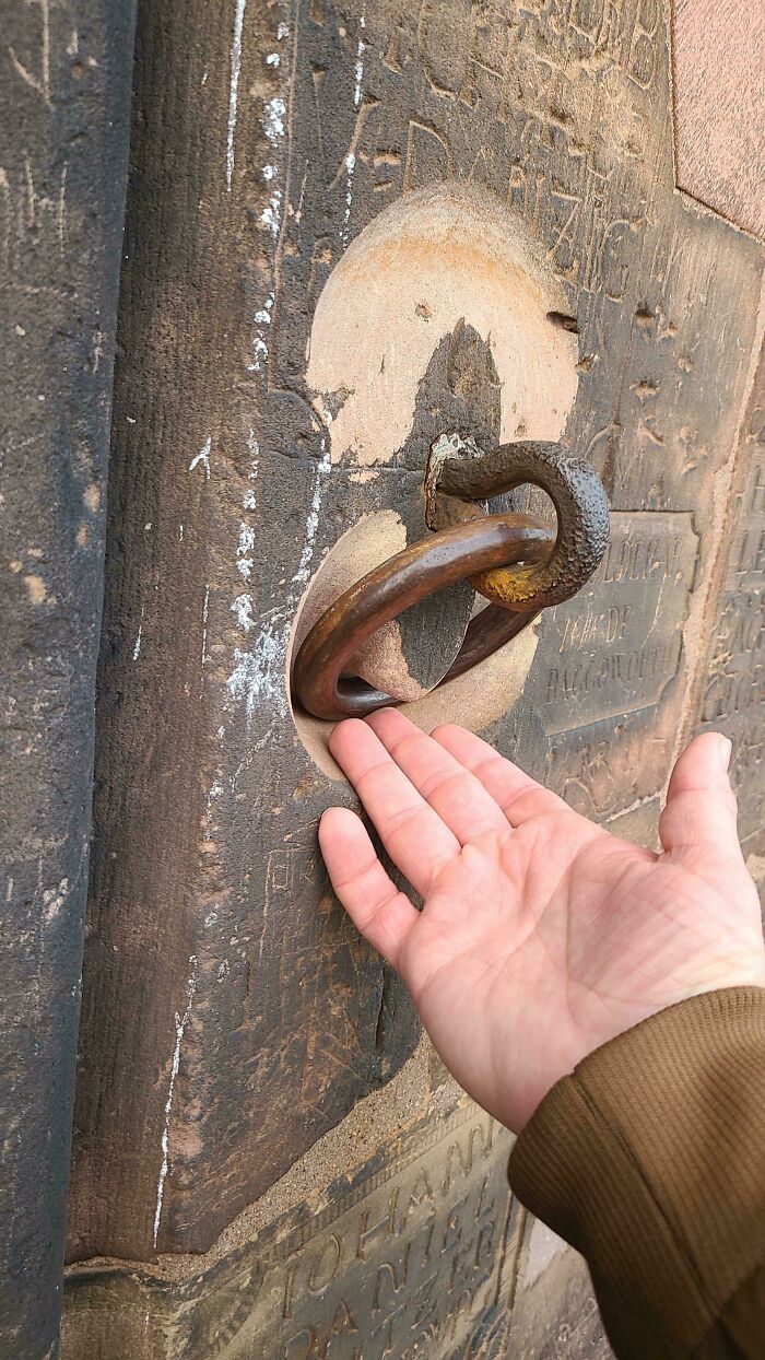 Metal Ring Wearing a Groove In Cathedral Stone (Yep, Real Life Magic)