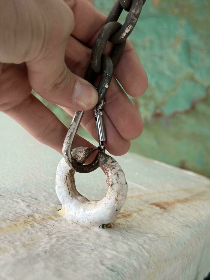 Chain On A Ferry in Montenegro—Rust and All