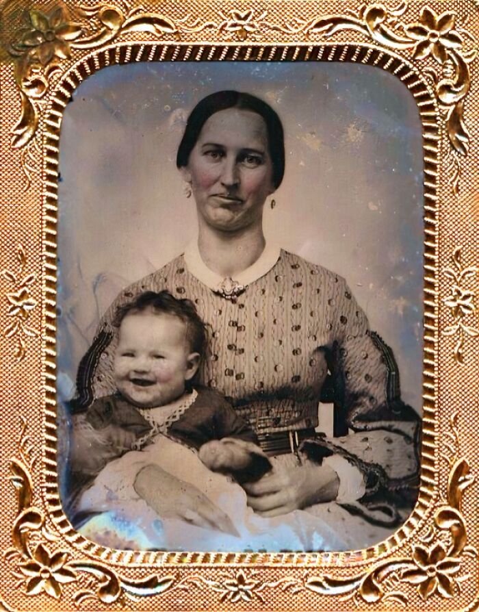 Daguerreotype Of A Baby Laughing—Caught Just In Time!