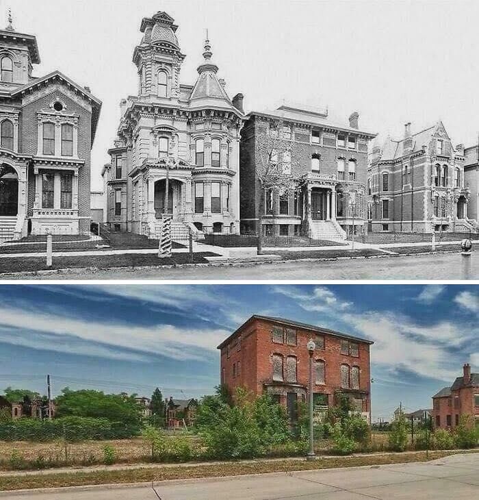 Detroit Then & Now: 1882 vs 2011