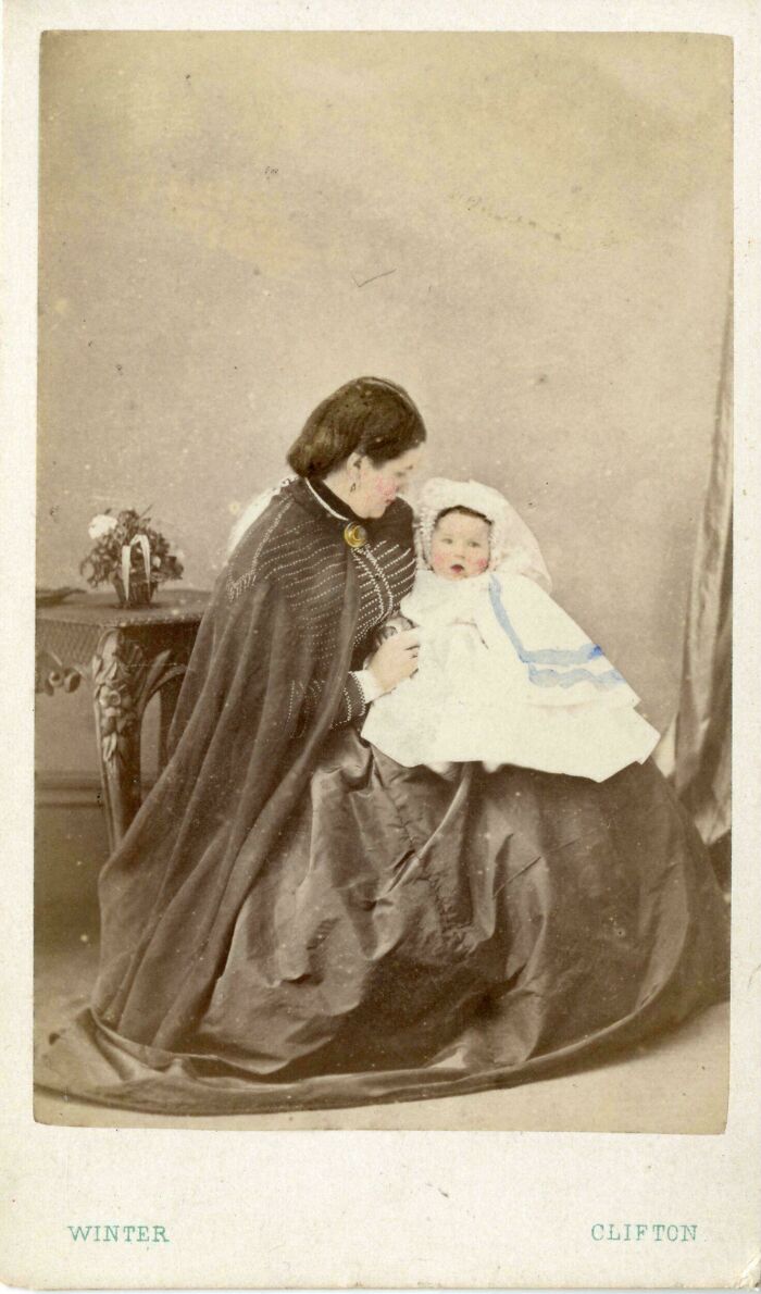 Agnes-Ann Pascoe Holding Baby Mydhope, 1871
