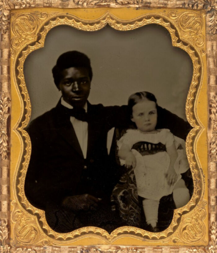 Mystery Man and Child from the 1850s USA