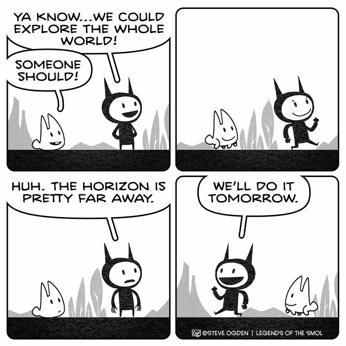 25 Hilarious Comics About Gus, The Tiny Guy With Mega Confidence and Weird Logic