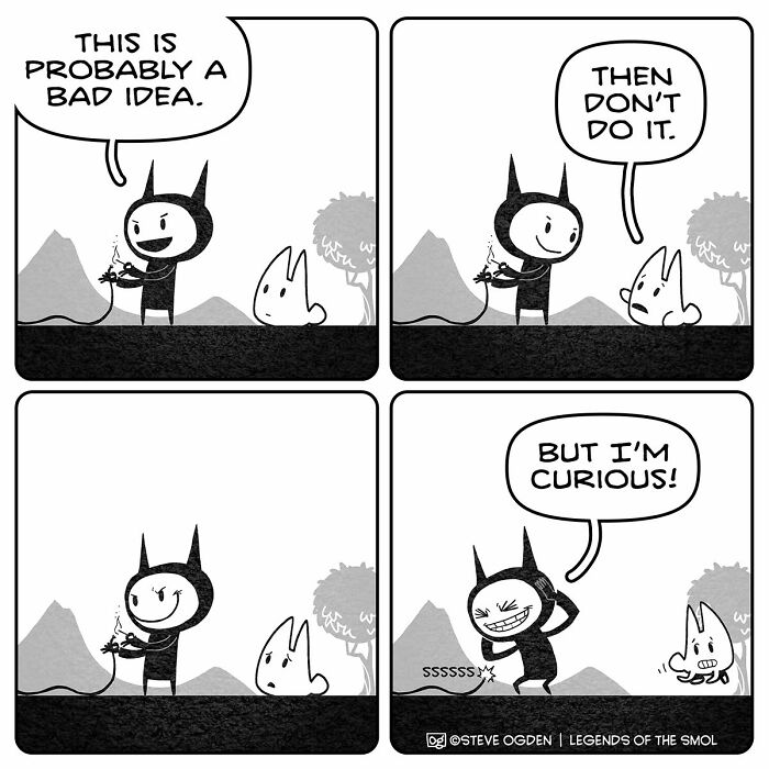 25 Hilarious Comics About Gus, The Tiny Guy With Mega Confidence and Weird Logic
