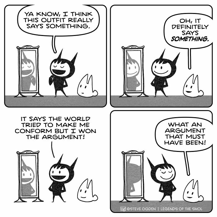 25 Hilarious Comics About Gus, The Tiny Guy With Mega Confidence and Weird Logic