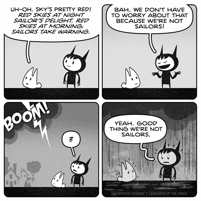 25 Hilarious Comics About Gus, The Tiny Guy With Mega Confidence and Weird Logic