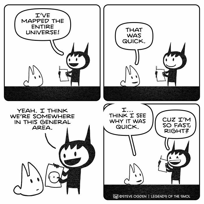 25 Hilarious Comics About Gus, The Tiny Guy With Mega Confidence and Weird Logic