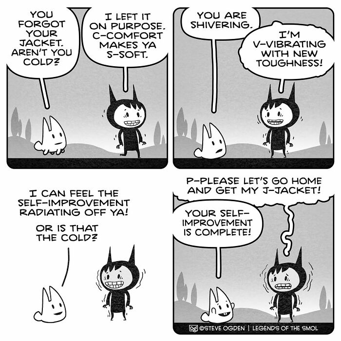 25 Hilarious Comics About Gus, The Tiny Guy With Mega Confidence and Weird Logic