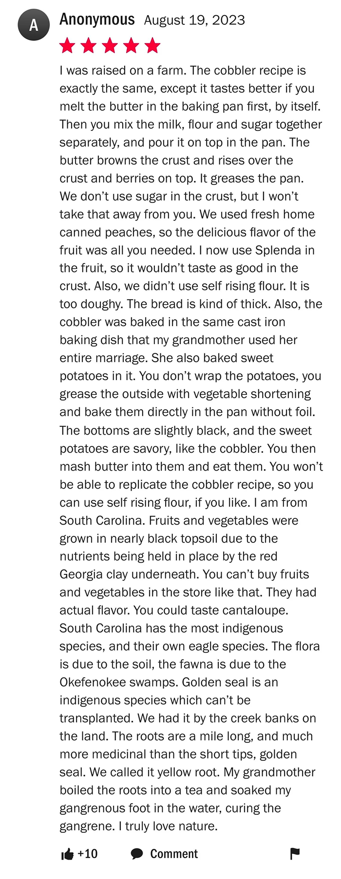 When Recipe Reviews Go Wild
