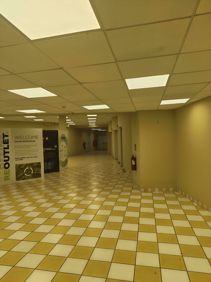 Hallway To An Underground Electronics Store In Greece