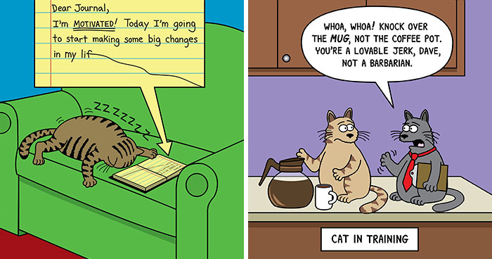 50 Hilarious Comics That Show Cats And Dogs See The World Totally Differently