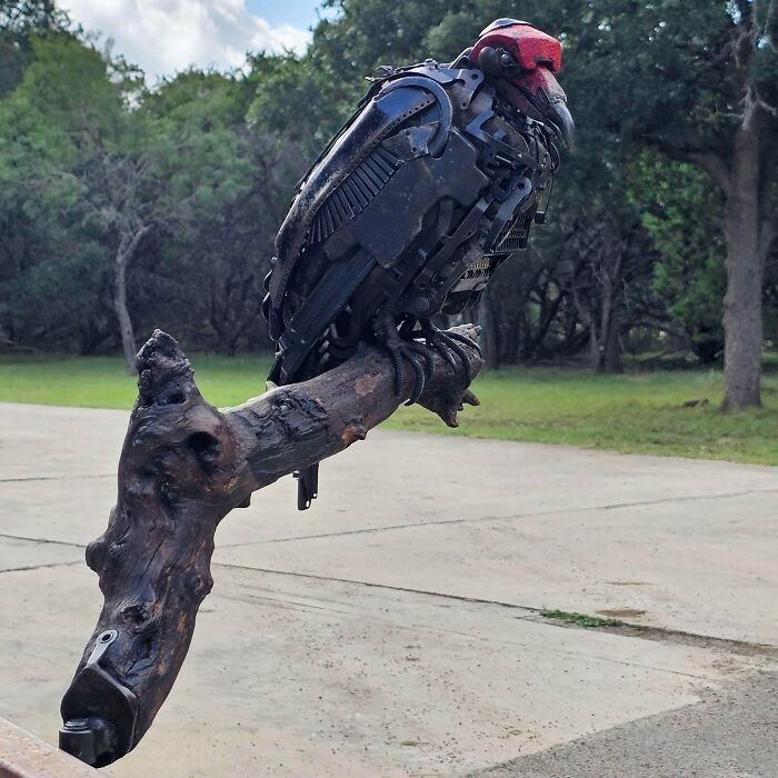 Old Typewriter + Calculator Parts = This Vulture!