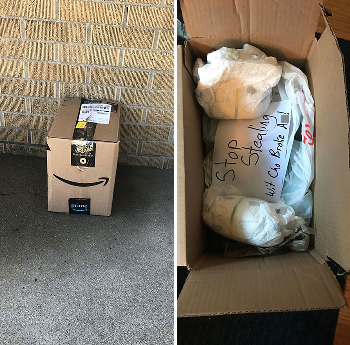 Dirty Diaper Revenge for Porch Package Thieves