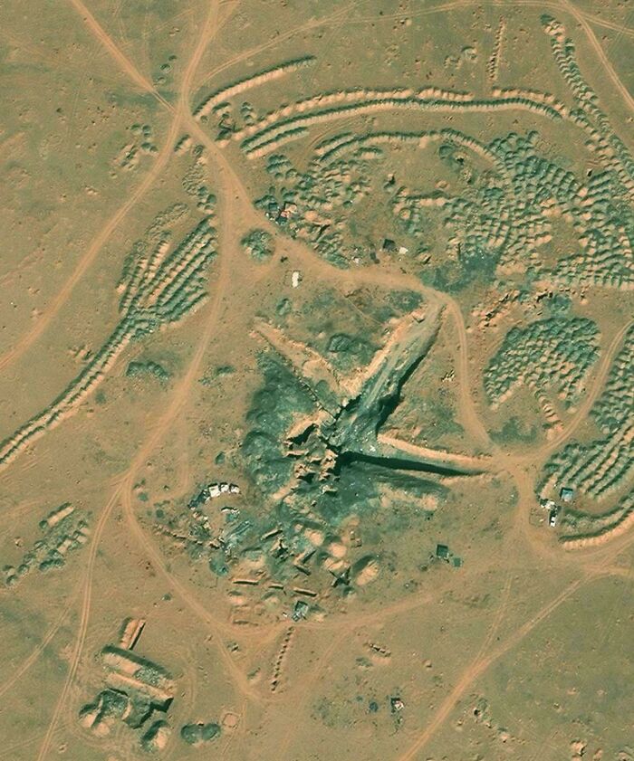 Scavenged Plane Lying Around Northern Mauritania