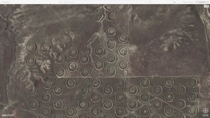 Who Drew These Circle Structures In Lat 42.8669 Long -105.7217?