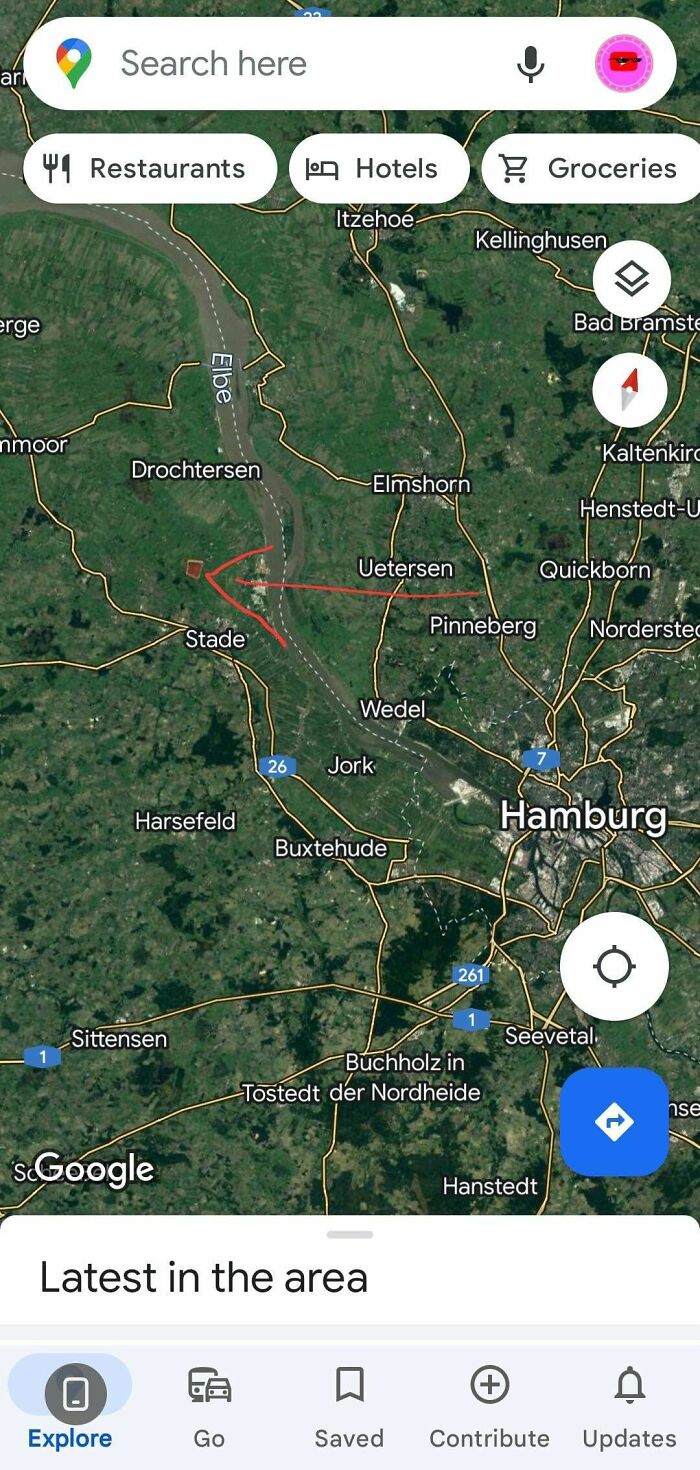 That Giant Red Pit Near Stade, Germany – What Could It Be?