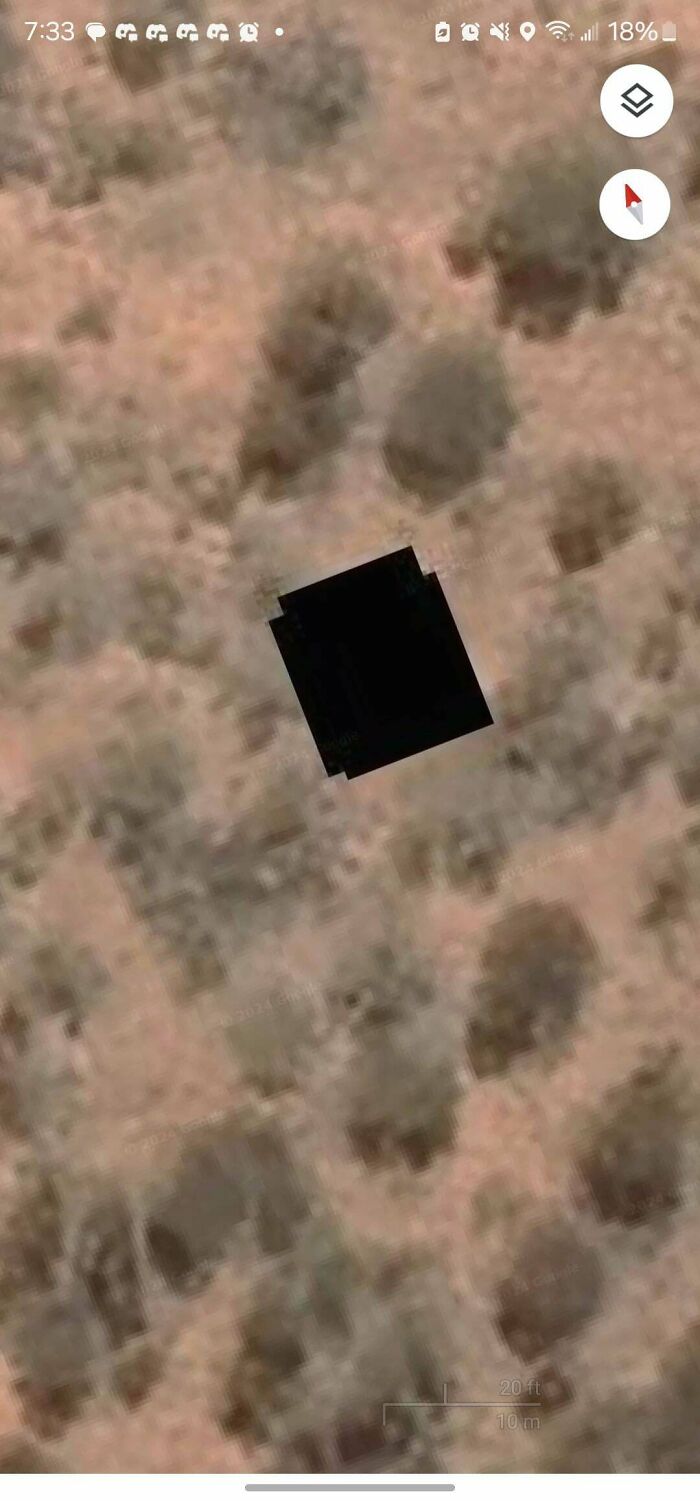 Black Square In The Middle Of The Australian Outback